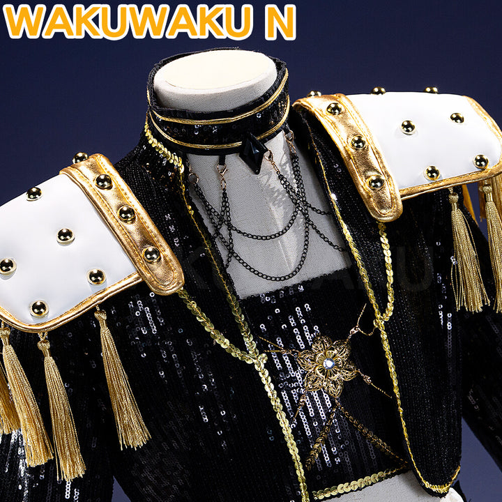 【Girls Ver】In Stock Mira Cosplay Costume Cosplay WakuWaku-N Girls Black Golden Halloween Family Rumi Plus Size