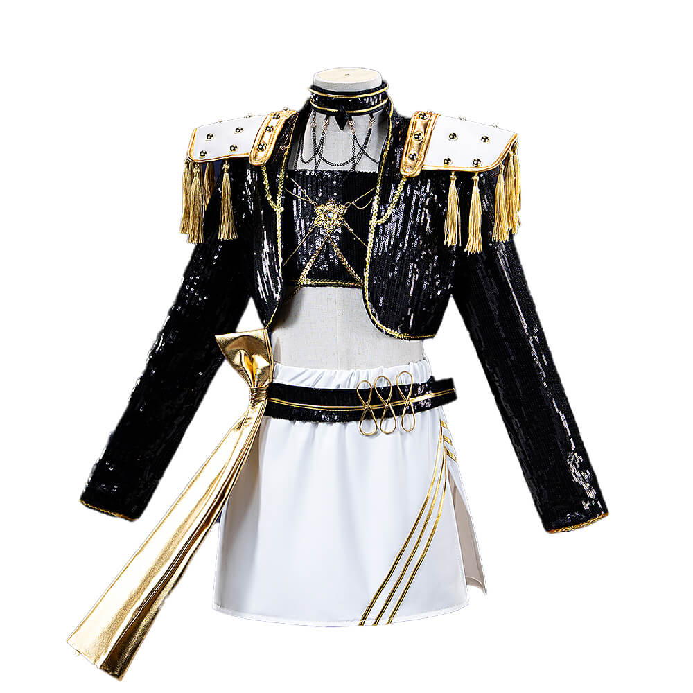 【Girls Ver】In Stock Movie Anime Costume Cosplay WakuWaku-N Girls Black Golden Family Suit