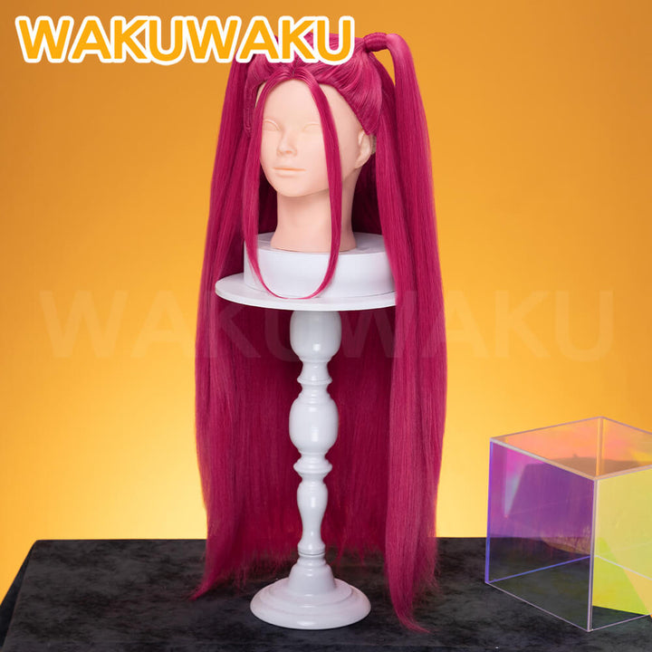 【Children Ver】In Stock Mira Front Lace Wig Cosplay WakuWaku Kids Halloween Rumi Cosplay 100cm Long Hair