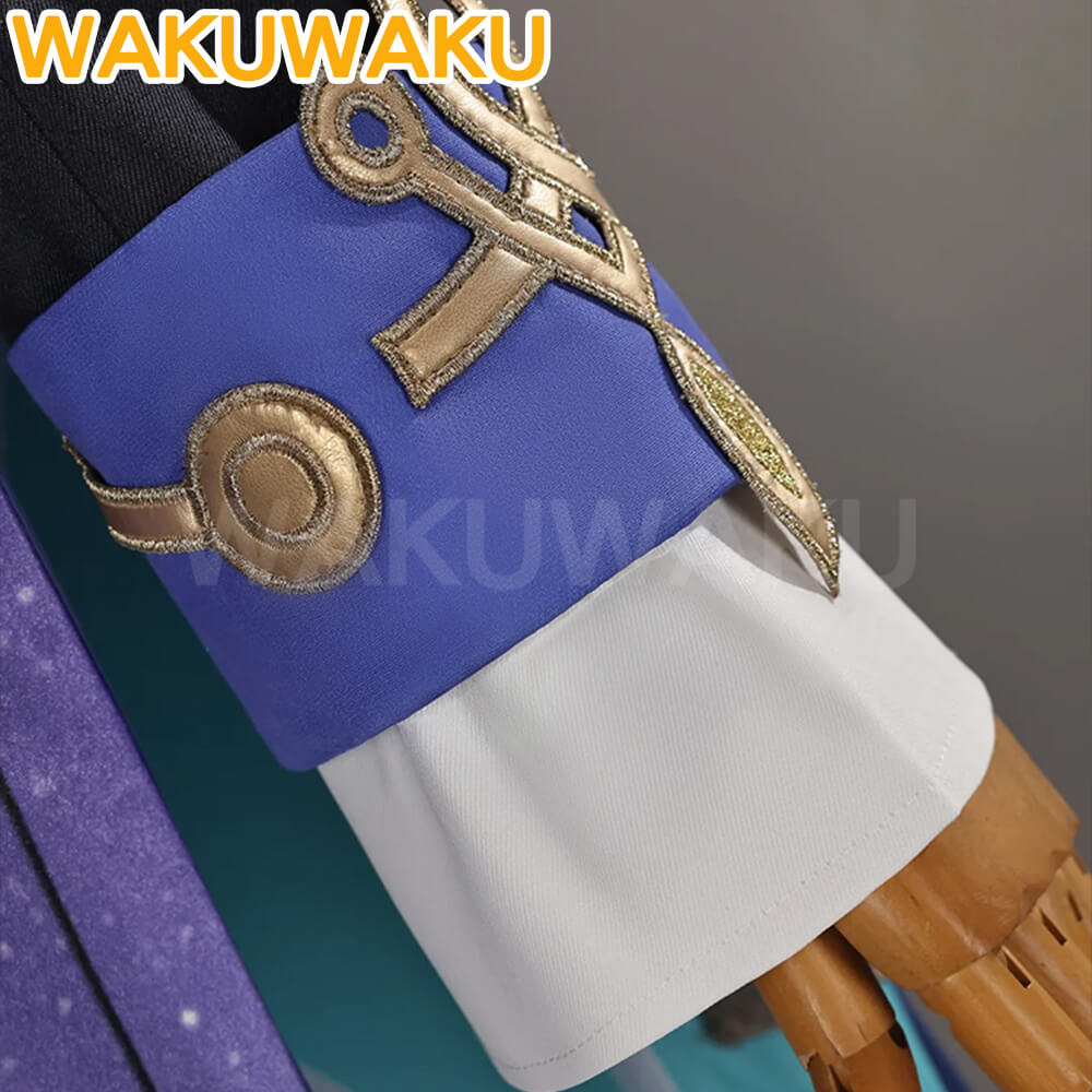 【S-2XL】WakuWaku Game Genshin Impact Mitya Cosplay Wig Men Suit Snezhnaya