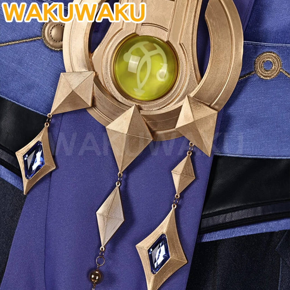 【S-2XL】WakuWaku Game Genshin Impact Mitya Cosplay Wig Men Suit Snezhnaya