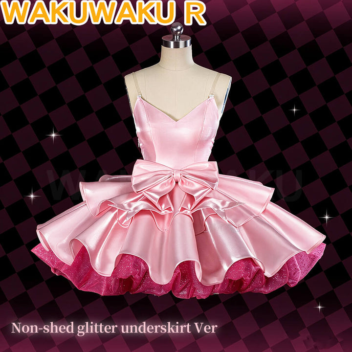 【S-2XL】WakuWaku-R Anime Alien Stage Cosplay Mizi Cosplay Pink Stage Dress