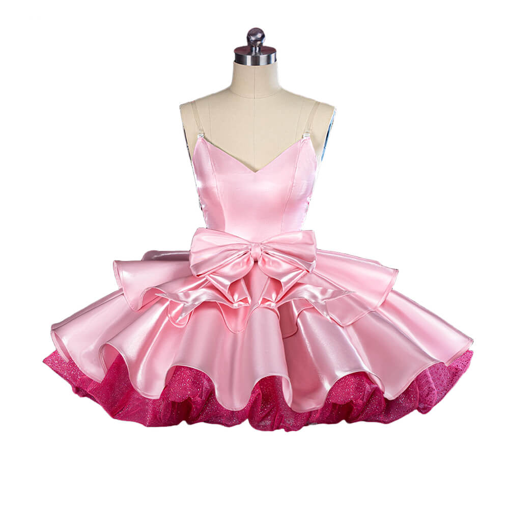 【S-2XL】WakuWaku-R Anime Alien Stage Cosplay Mizi Cosplay Pink Stage Dress