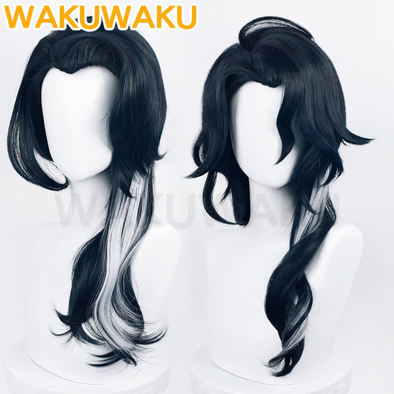 【In Stock】WakuWaku Game Genshin Impact Pantalone Cosplay Wig Black Hair