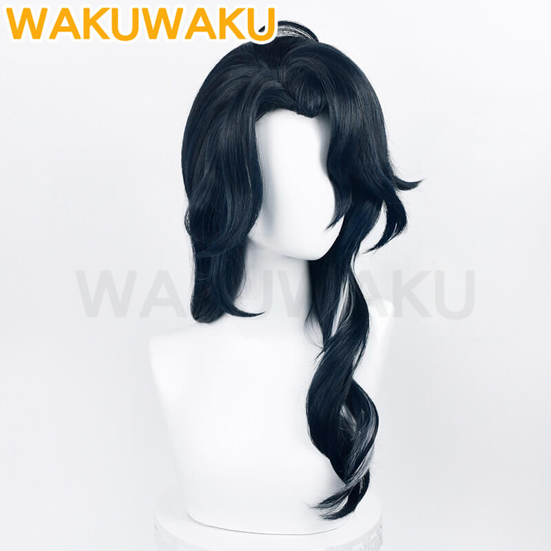 【In Stock】WakuWaku Game Genshin Impact Pantalone Cosplay Wig Black Hair