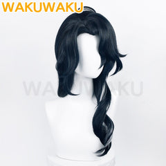 【In Stock】WakuWaku Game Genshin Impact Pantalone Cosplay Wig Black Hair