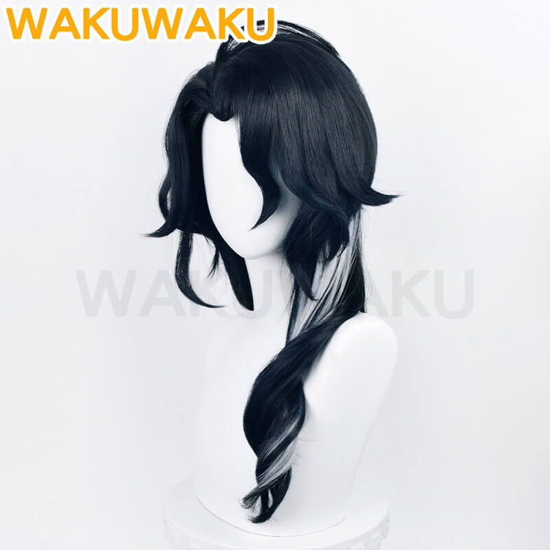 【In Stock】WakuWaku Game Genshin Impact Pantalone Cosplay Wig Black Hair