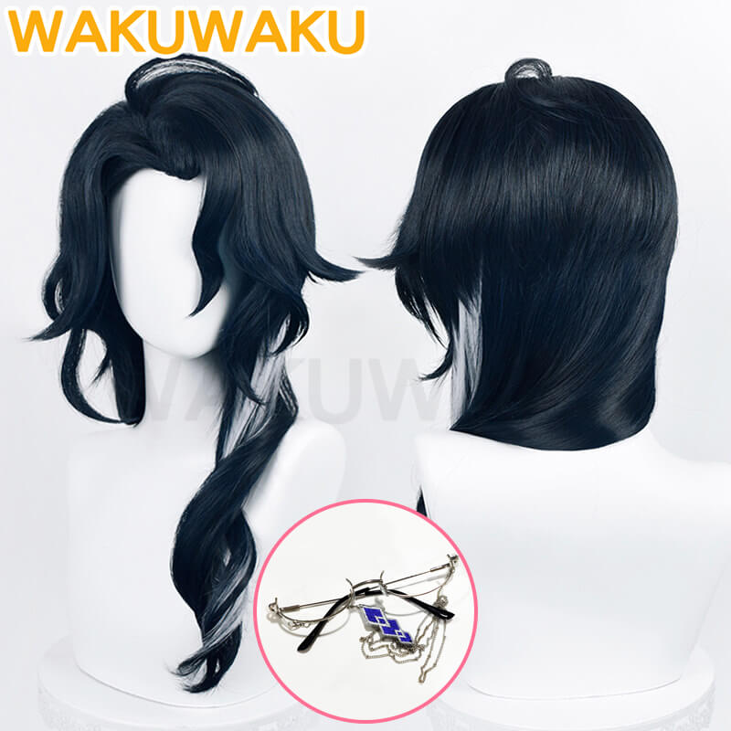 【In Stock】WakuWaku Game Genshin Impact Pantalone Cosplay Wig Black Hair