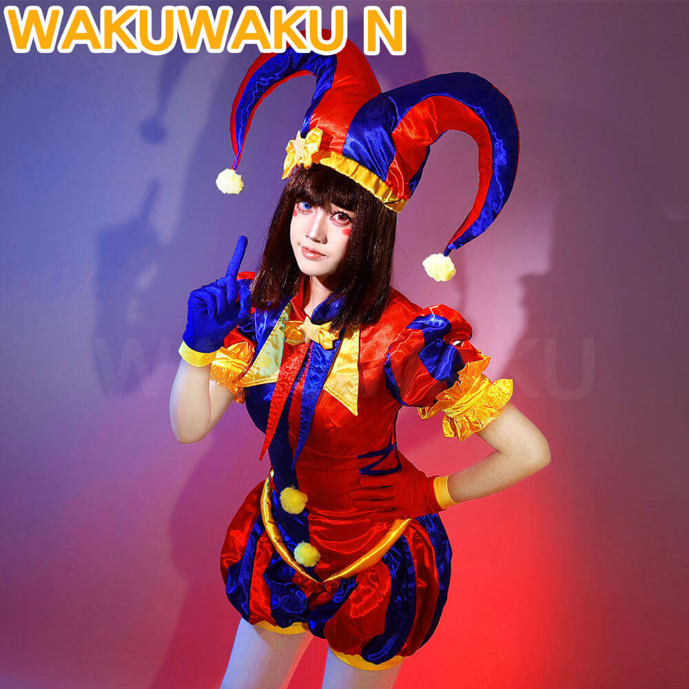 【XS-3XL】WakuWaku-N Pomni Cosplay Anime Women Blue Red Joker Suits