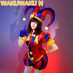 【XS-3XL】WakuWaku-N Pomni Cosplay Anime Women Blue Red Joker Suits