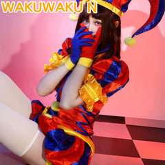 【XS-3XL】WakuWaku-N Pomni Cosplay Anime Women Blue Red Joker Suits