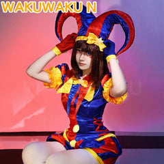 【XS-3XL】WakuWaku-N Pomni Cosplay Anime Women Blue Red Joker Suits