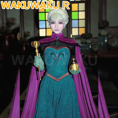 Movie Frozen Elsa Cosplay Costume
