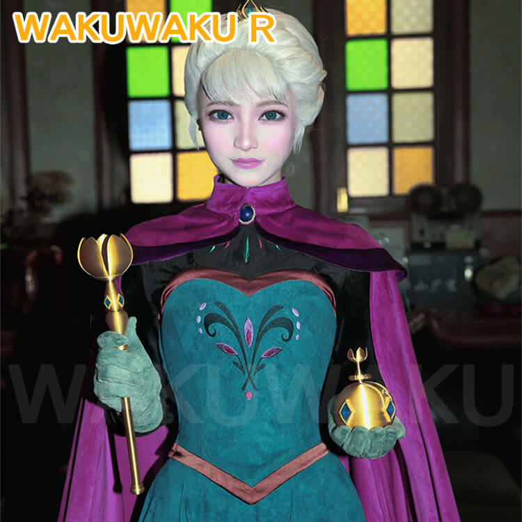 Movie Frozen Elsa Cosplay Costume