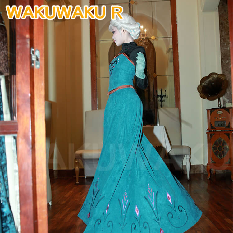 Movie Frozen Elsa Cosplay Costume