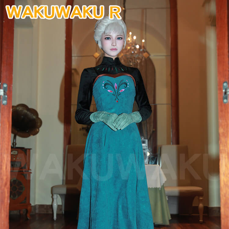 Movie Frozen Elsa Cosplay Costume
