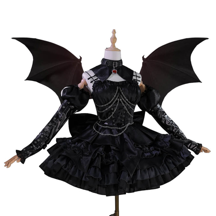 【S-2XL】KAngel Ame-chan Cosplay Costume Game WakuWaku-N Black Devil Ame-chan White KAngel Cosplay