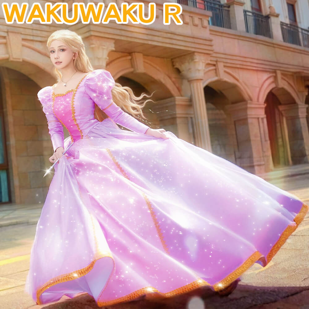 WakuWaku-R Women Princess Cosplay Dress Girl Girlhood Dream Pink Dress