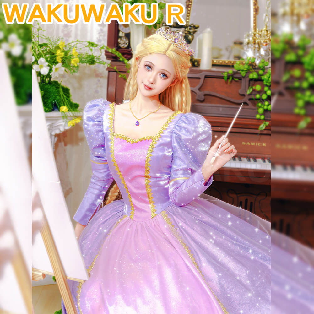 WakuWaku-R Women Princess Cosplay Dress Girl Girlhood Dream Pink Dress