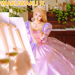 WakuWaku-R Women Princess Cosplay Dress Girl Girlhood Dream Pink Dress