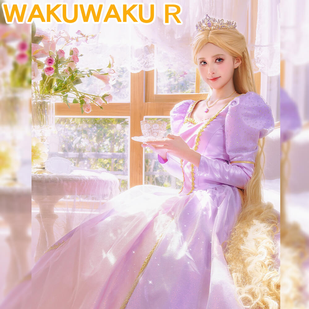 WakuWaku-R Women Princess Cosplay Dress Girl Girlhood Dream Pink Dress