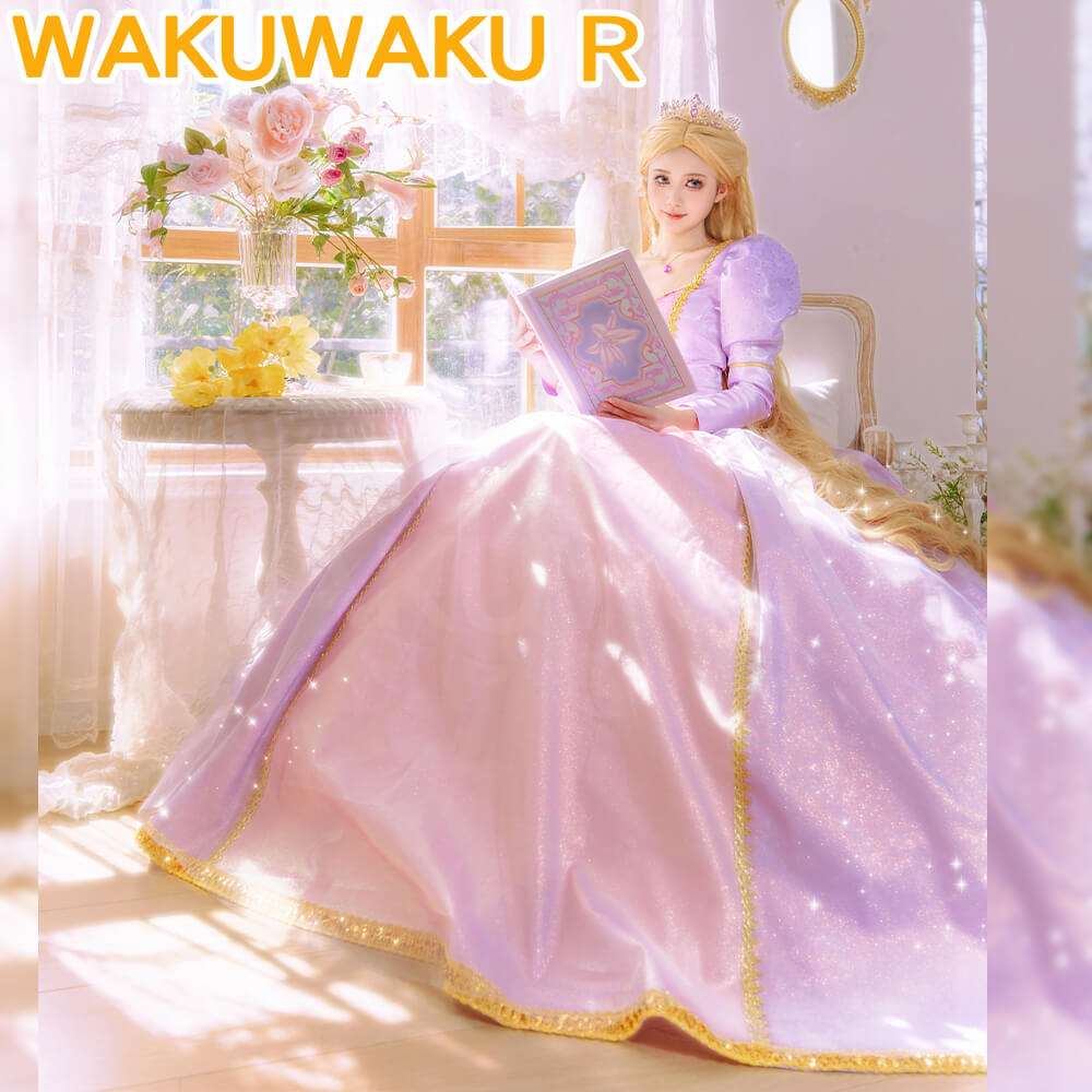 WakuWaku-R Women Princess Cosplay Dress Girl Girlhood Dream Pink Dress