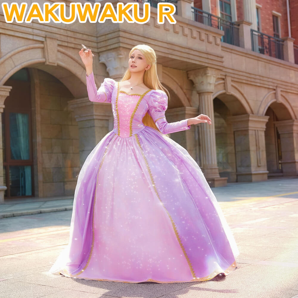 WakuWaku-R Women Princess Cosplay Dress Girl Girlhood Dream Pink Dress