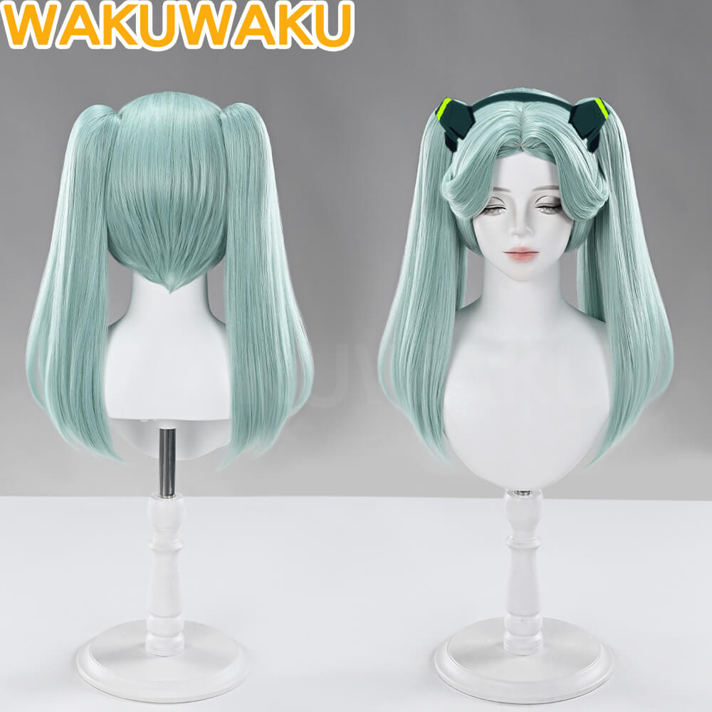 【In Stock】WakuWaku Lucy Rebecca Cosplay Wig Anime Green Long Hair