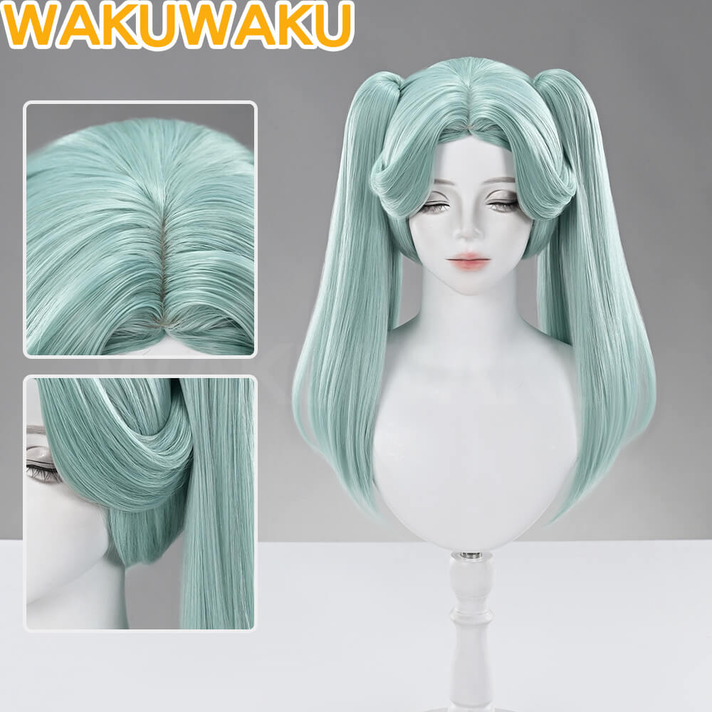 【In Stock】WakuWaku Lucy Rebecca Cosplay Wig Anime Green Long Hair