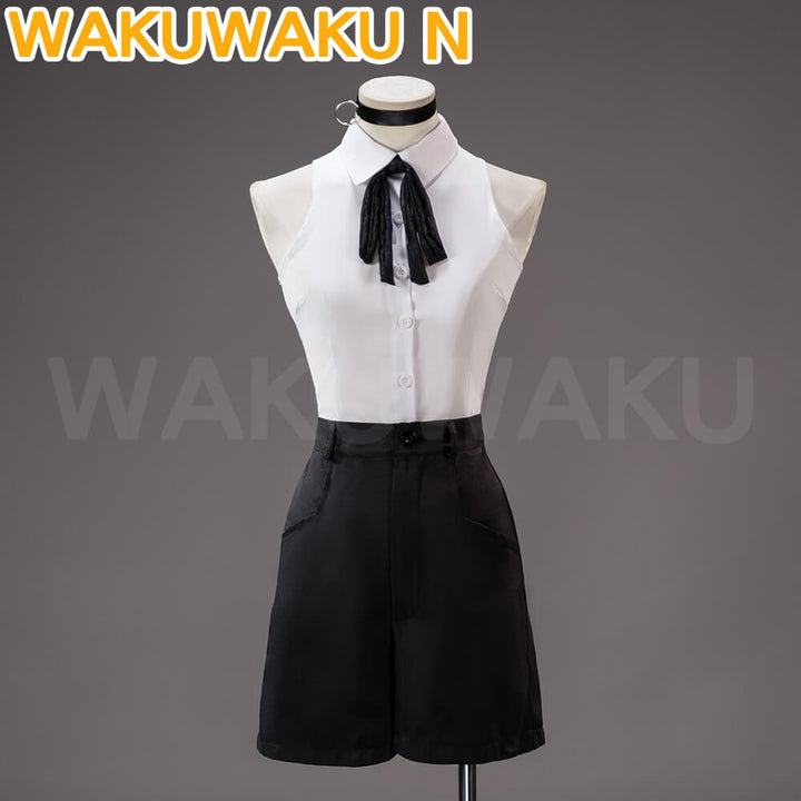 【In Stock】Reze Cosplay Costume Game Cosplay WakuWaku-N Halloween Shirt Women Uniform