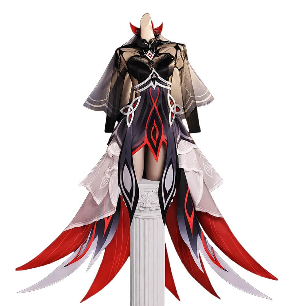 Ronova Cosplay Game Genshin Impact WakuWaku-N Women Dress Ronova Ruler of Death Halloween