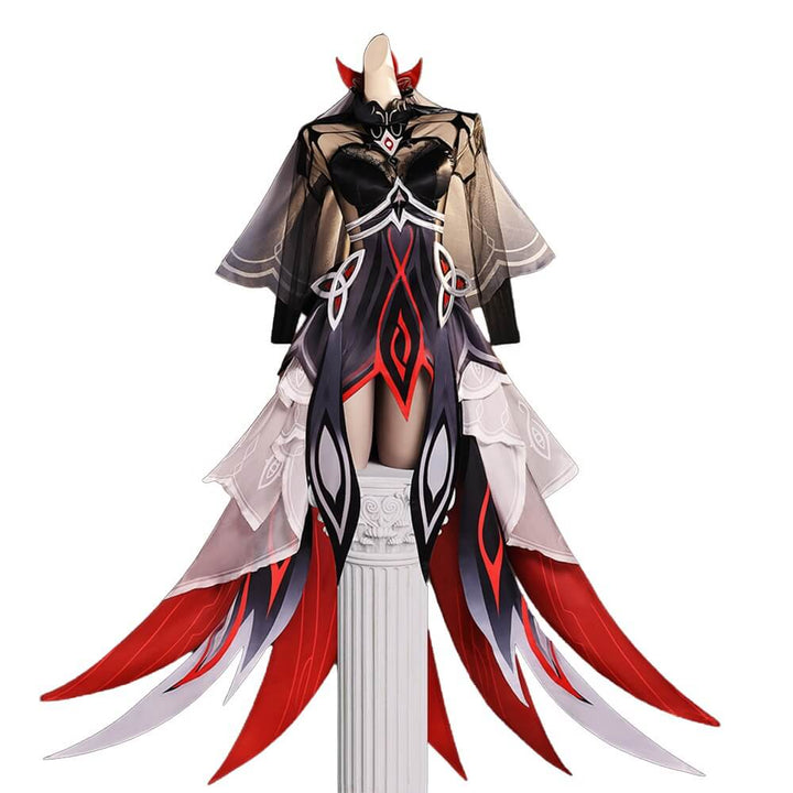 Ronova Cosplay Game Genshin Impact WakuWaku-N Women Dress Ronova Ruler of Death Halloween