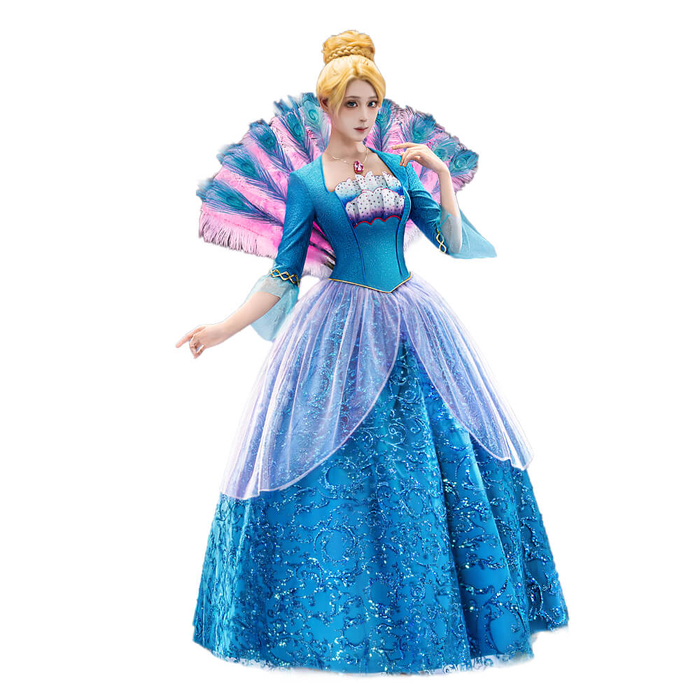 【S-3XL】WakuWaku-SR Rosella Princess Cosplay Dress Girl Girlhood Dream Peacock