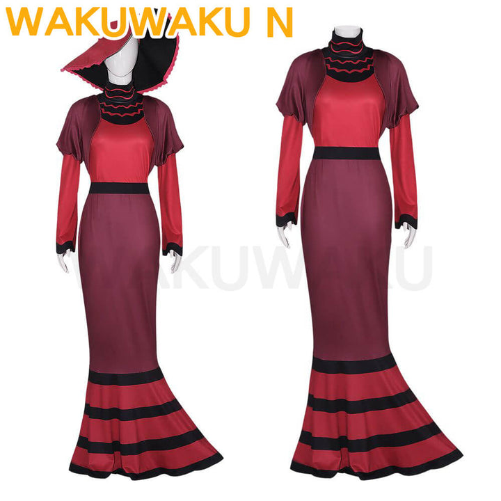 【In Stock】【S-2XL】Rosie Cosplay Costume Anime Cosplay WakuWaku-N Women Sexy Red Dress