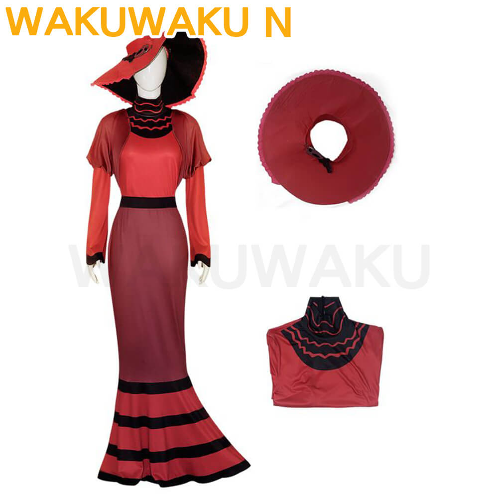 【In Stock】【S-2XL】Rosie Cosplay Costume Anime Cosplay WakuWaku-N Women Sexy Red Dress
