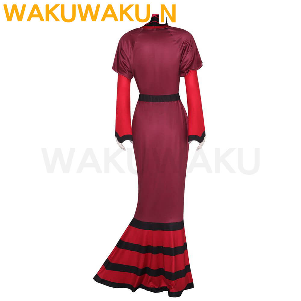 【In Stock】【S-2XL】WakuWaku-N Rosie Costume Anime Cosplay Sexy Red Dress