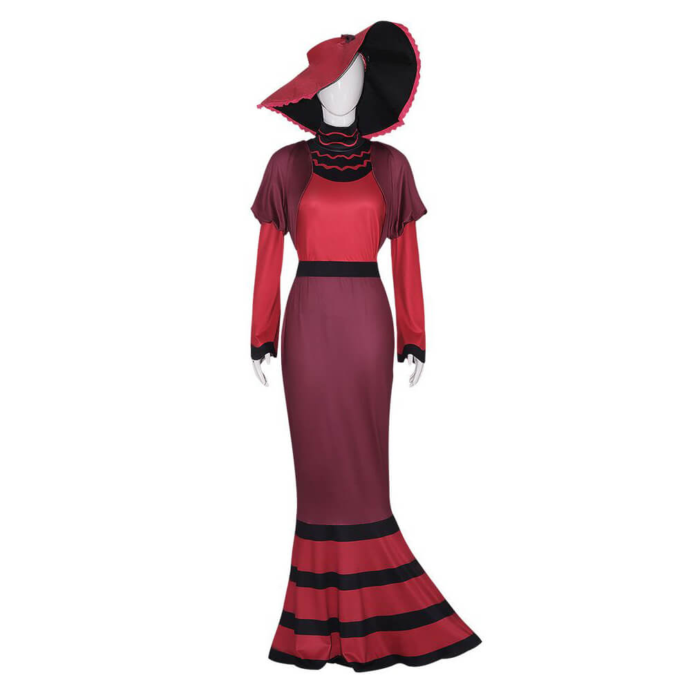 【In Stock】【S-2XL】WakuWaku-N Rosie Costume Anime Cosplay Sexy Red Dress