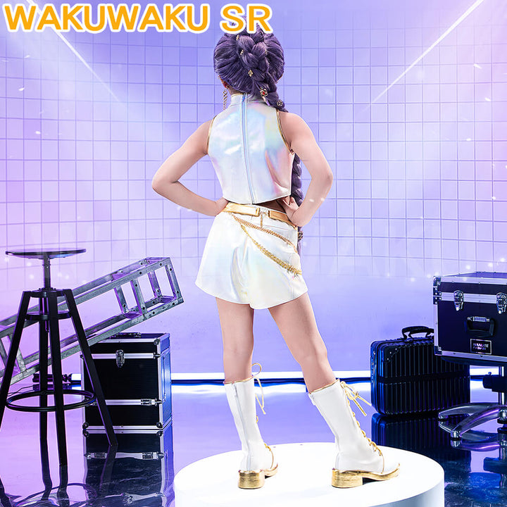 Rumi Cosplay Costume WakuWaku-SR Family Halloween Costume Women White Golden Suit Kids Rumi Cosplay Plus Size