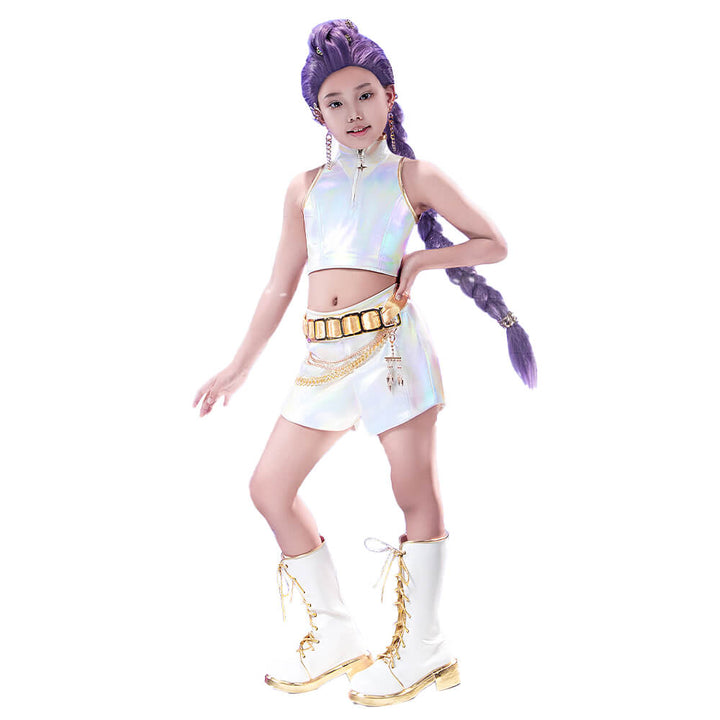 Rumi Cosplay Costume WakuWaku-SR Family Halloween Costume Women White Golden Suit Kids Rumi Cosplay Plus Size