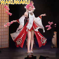 Yae Miko Cosplay Game Genshin Impact Cosplay Yae Miko Cosplay Costume Women Cosplay Shoes Wig