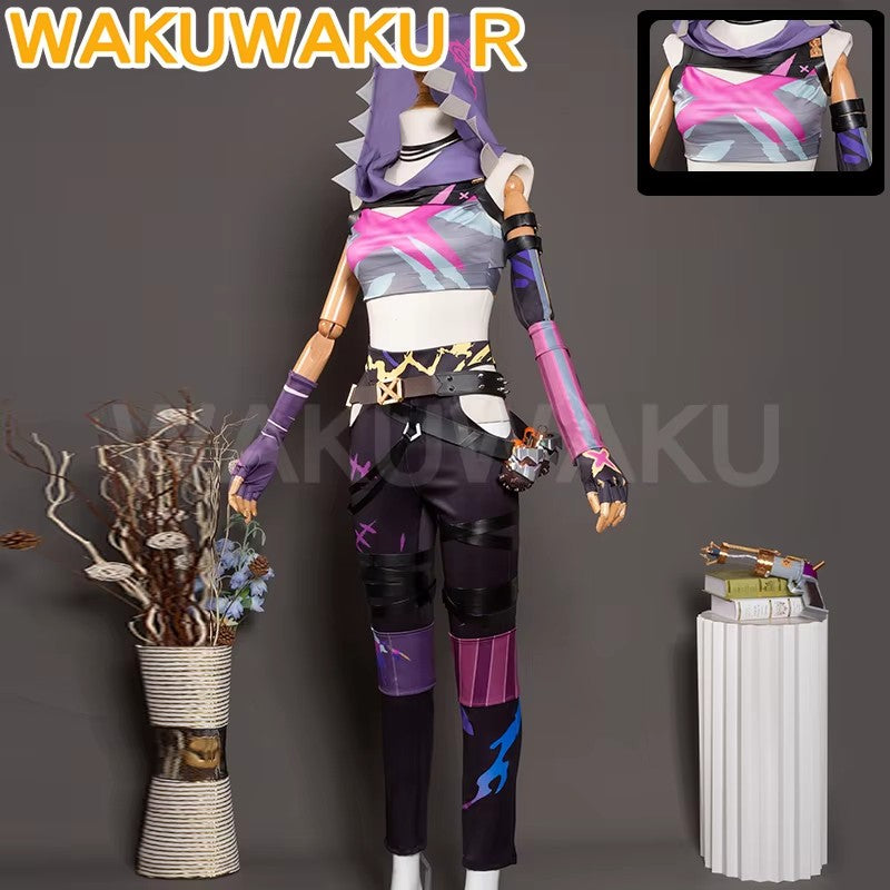 【In Stock】WakuWaku-R Game LOL Jinx Hoodie Cosplay Arcane Costume