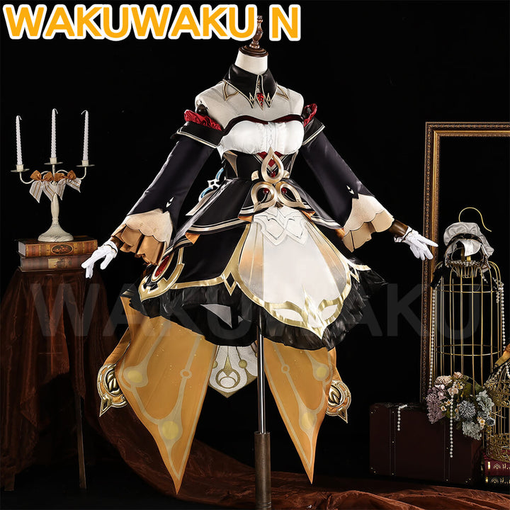 Sandrone Cosplay Costume Game Genshin Impact WakuWaku-N Women Dress Sandrone Halloween Cosplay Marionette Plus Size Wig