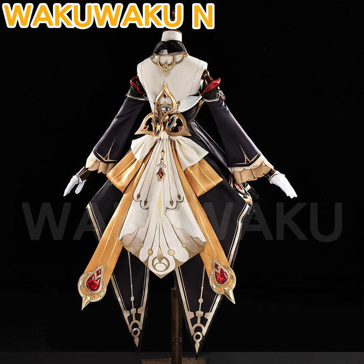 Sandrone Cosplay Costume Game Genshin Impact WakuWaku-N Women Dress Sandrone Halloween Cosplay Marionette Plus Size Wig