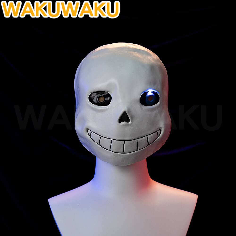 【In Stock】Sans Mask Game Cosplay Props WakuWaku Grey Men Luminous Mask Halloween