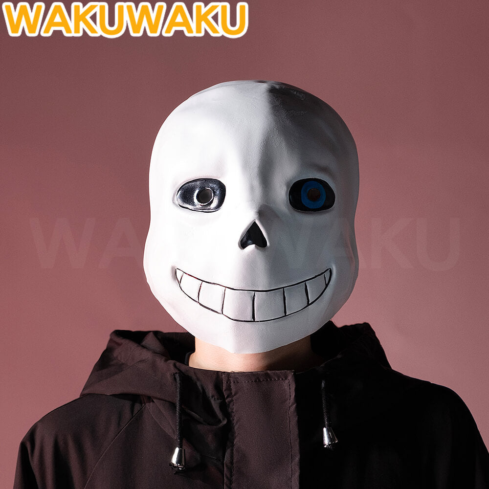 【In Stock】Sans Mask Game Cosplay Props WakuWaku Grey Men Luminous Mask Halloween