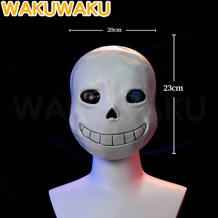 【In Stock】Sans Mask Game Cosplay Props WakuWaku Grey Men Luminous Mask Halloween