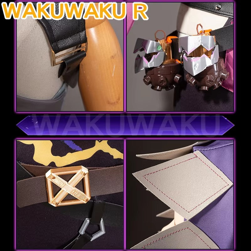 【In Stock】WakuWaku-R Game LOL Jinx Hoodie Cosplay Arcane Costume