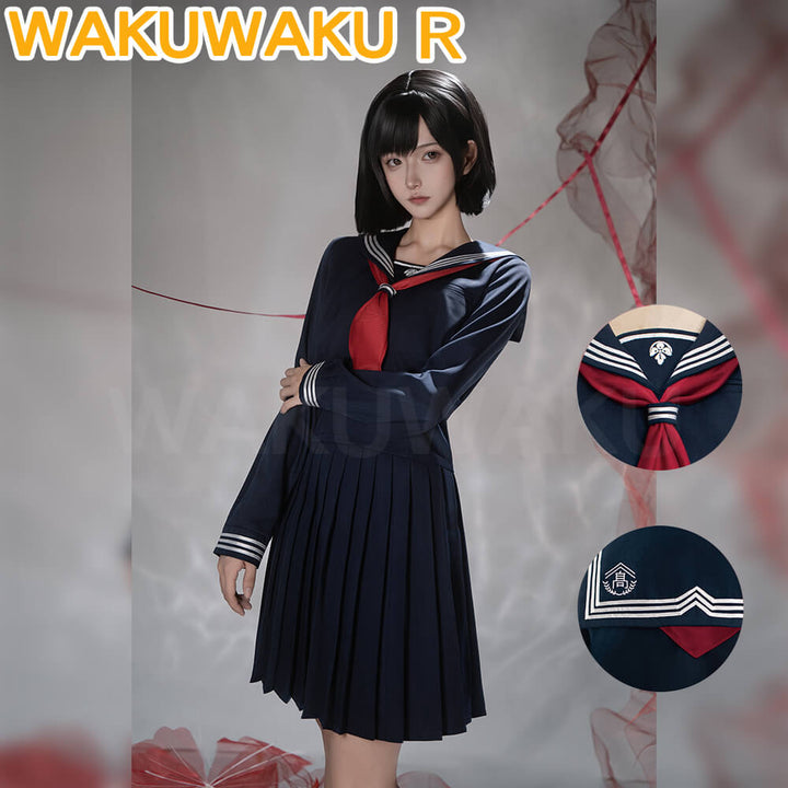 Shimizu Hinako Cosplay Costume Anime WakuWaku-R Women School JK Uniform Dress Hinako Halloween