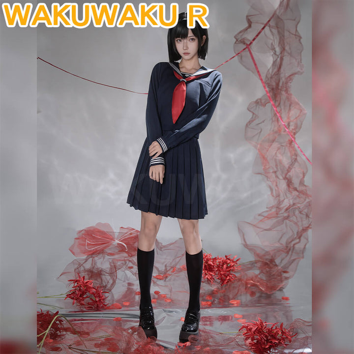 Shimizu Hinako Cosplay Costume Anime WakuWaku-R Women School JK Uniform Dress Hinako Halloween