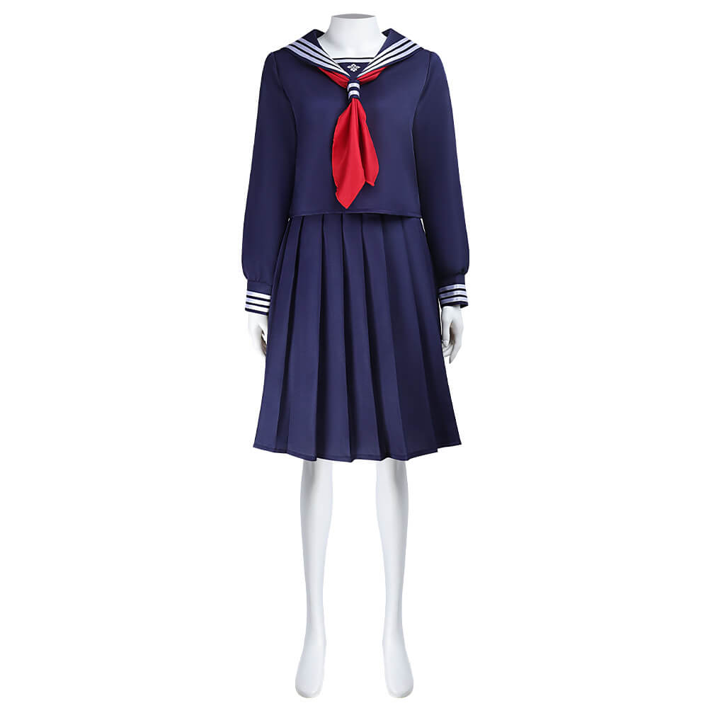 Shimizu Hinako Cosplay Costume Anime WakuWaku-N Women School JK Uniform Dress Halloween